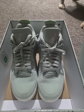 Jordan Retro 4 Women Sneakers in Light Green